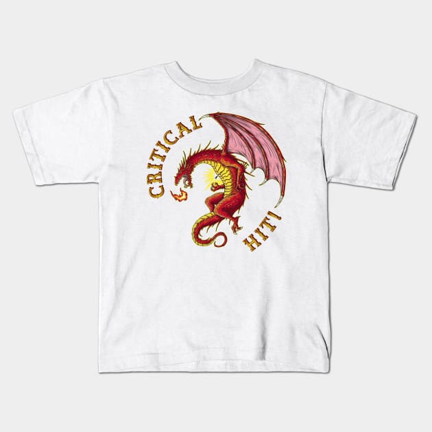 CRITICAL HIT! Kids T-Shirt by Firebrander